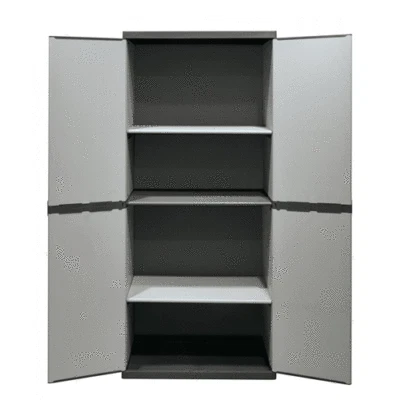 Armadio tuttopiani da esterno  2 ante Armadietto multiuso da giardino in resina - Immagine 1 di 2