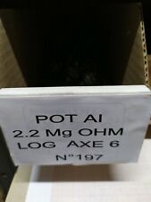 2,2Mg Potentiomètre Pot  2.2 Mg ohm  Log axe 6 interrupteur rotatif     P.N197