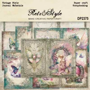 Fantasy Magical Fairies Butterflies Portal A5 Scrapbook Card Journal Craft Paper - Picture 1 of 5