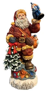 Santa Figurine Statue Ceramic Christmas Tree Presents 13” Old World Style Decor - Picture 1 of 8