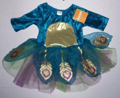 NWT GYMBOREE Teal Peacock Costume Dress 6-12 mo Halloween - Image 1 of 2