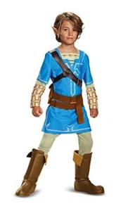 Link Breath Of The Wild Deluxe Blue Large (10-12) Costume - Picture 1 of 7