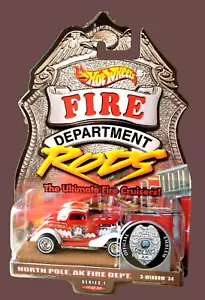 Hot Wheels 3-Window '34 Fire Department Rods North Pole AK Fire Dept. Series 1 - Picture 1 of 11