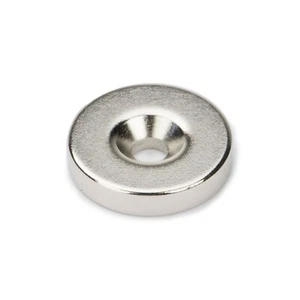 Neodym Magnete Mit Loch Bohrung Senkung Magnetscheiben Scheibe Rund Stark - Bild 1 von 3