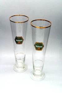 2 bicchieri Diebels vecchia birra birreria 0,4 l vetro gastronomia panna tulipano Pils - Foto 1 di 4