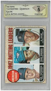 1968 Topps YASTRZEMSKI ROBINSON KALINE #2 AL Batting Leaders 💎 DSG 5 EX