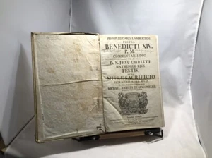 1751 Prosperi Card. Lambertini Postea Benedicti XIV Vellum Folio  - Picture 1 of 10