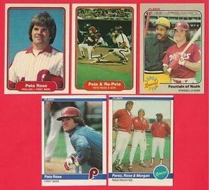 Lote de tarjetas de béisbol Pete Rose Fleer (10) Phillies Reds Expos todas diferentes casi nuevas+ - Imagen 1 de 4