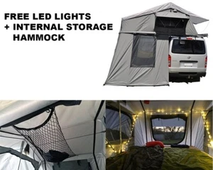 Erweitertes Ventura Deluxe 1.4 Dachzelt + Nebengebäude + Hängematte + LED Beleuchtung 4x4 Van - Bild 1 von 24