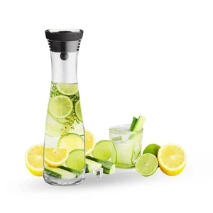 Elegante jarra de vidrio con tapa - Ideal para jugos, agua y bebidas infundidas - Imagen 1 de 10