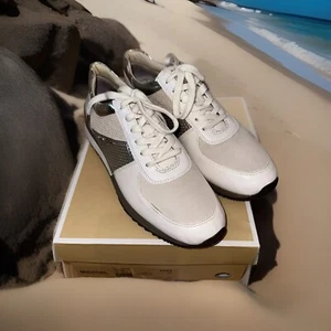 * MICHAEL KORS * ALLI TRAINER * Metallic * Leder * OPT / SILVER * Damen 41 NEU - Bild 1 von 22
