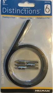 (#6, 1/2”H 5”L) Hillman SCHWARZ Hausnummer #6 mit Schraubenmontage bündig oder schwimmer - Bild 1 von 4