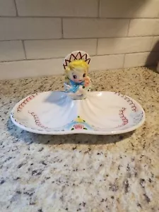 Rare Vintage Lefton Miss Dainty Candy Dish - Picture 1 of 9