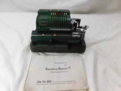 Vintage Antique Hamann Manus De Te We Mechanical Adding Machine Calculator - Image 1 of 4