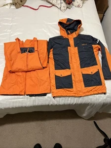 ARCTIX Ski Snow Jacket Coat & Overalls Bib Pants Youth Sz XL Orange 3K - Picture 1 of 16