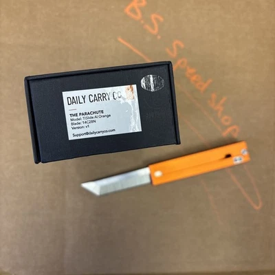 Daily Carry Co. Parachute TiSlide, Al Orange, Pocket Knife, 14C28N  Blade Steel - Image 1 of 4