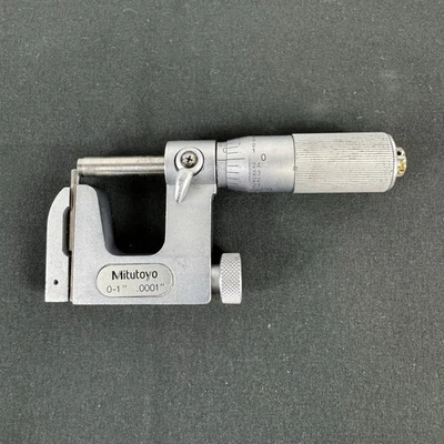 Mitutoyo Nº 117-107 0-1” X 0.0001” Uni-Mike Fricción Dedal Micrómetro  Foto 1 de 4