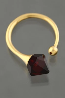 Anillo ajustable genuino RUBÍ facetado ámbar báltico chapado en oro plata 250806-1 Foto 1 de 4