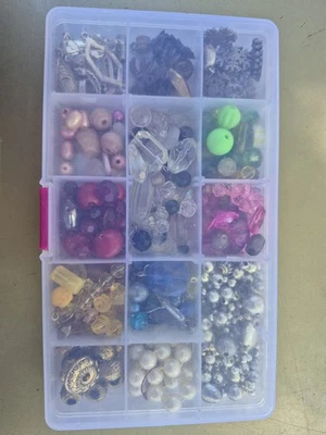 Beads & Ect. Comes With Case, Great Variety For Jewelry Or Craft Making - Image 1 of 3