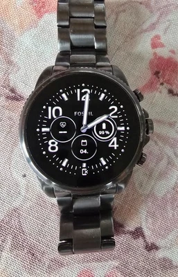 Fossil GEN 6 44mm Edelstahlgehäuse mit Edelstahlarmband - Silber (GPS) (FTW4060) - Bild 1 von 3