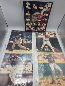 (4) 1996 Cleveland Indians Autograph Player Photos Alomar, Bell, Vizquez, Baerga - Picture 1 of 12