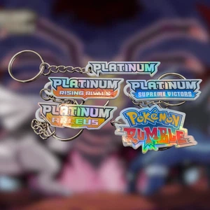 Pokemon Binder Tag Keychains - Platinum Series Sets - You Choose - Picture 1 of 9