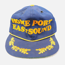 Home Port East Sound Hat Cap Snap Back Navy Blue One Size 80s 90s Classic Logo
