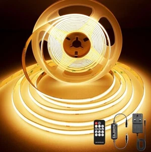 DC24V COB LED Strip Kit Dotless Dimmable Continuous Bedroom Decoration 384leds/M - Picture 1 of 9