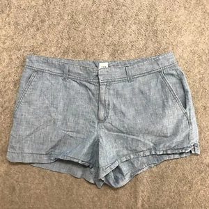 Gap Damenshorts Größe 12 Blau Chambray Baumwolle 3 Zoll Alltag Wandern Stadt - Bild 1 von 12
