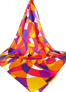 FATTORSETA by CAROLINA FATTORINI 100% SILK SQUARE SCARF 35x35 - MADE IN ITALY - Picture 1 of 20