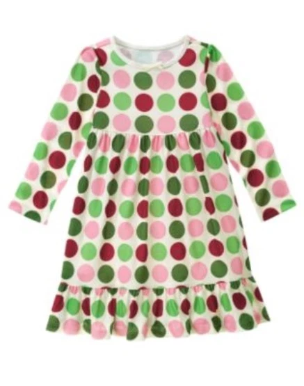 GYMBOREE пижамы слоновой кости с многоцветный горошек ночная рубашка 3 4 5 6 7 8 новый с Ярлыками-OT - Изображение 1 из 1