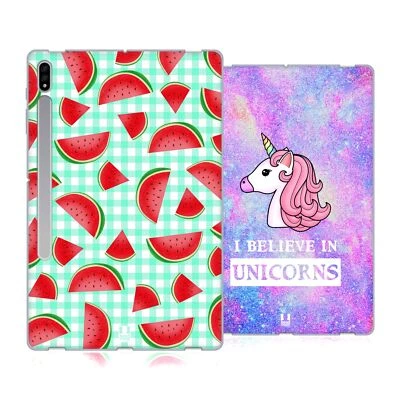 HEAD CASE DESIGNS FUN ICONS SOFT GEL CASE FOR SAMSUNG TABLETS 1 - Image 1 of 4