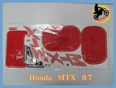 Fit Honda MTX125 MTX200 1987 For White-Red Bike Sticker (nan) Foto 1 de 4
