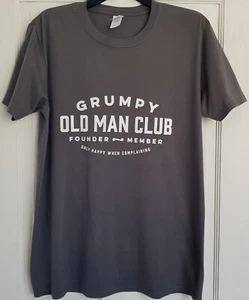 GILDAN Softstyle T-shirt Size L 'Grumpy Old Man Club' L30" Vgc - Picture 1 of 7