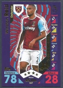 TOPPS MATCH ATTAX 2016-17- #347-WEST HAM UNITED-WINSTON REID-TOUGH TACKLER - Picture 1 of 1