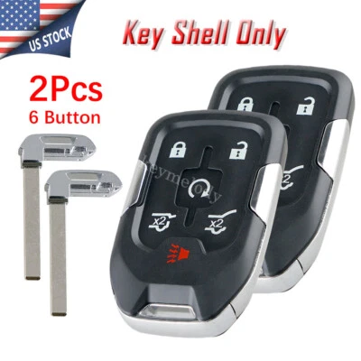 2X 6B Remote Key Fob Case Shell for Chevrolet Tahoe Suburban GMC Yukon 2015-2020 - Image 1 of 4