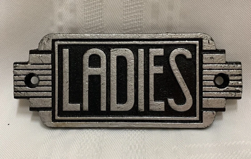 Letrero de hierro fundido para damas - estilo Art Deco Foto 1 de 1