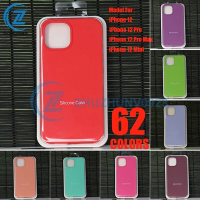 Подлинный силиконовый чехол для iPhone 12/12 Mini/12 Pro/12 Pro Max ударопрочный чехол - Изображение 1 из 4