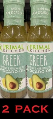 Aderezo y adobo griego Primal Kitchen hecho con aceite de aguacate botella de 8 oz - PAQUETE DE 2 Foto 1 de 4