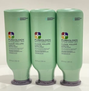 3 x Pureology Clean Volume Revitalisant Conditioner 8,5 flüssige Unzen/250 ml - Bild 1 von 2