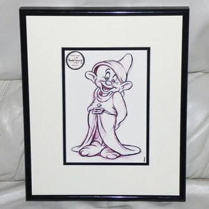 WDCC SNOW WHITE AND THE SEVEN DWARFS DOPEY FRAMED SKETCH LITHOGRAPH PRINT DISNEY - Picture 1 of 1