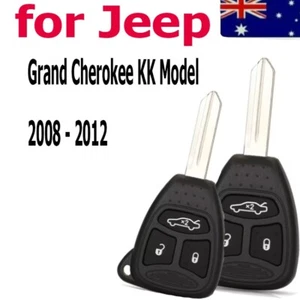 2XSmart Remote Key Shell Fob Suits Jeep Grand Cherokee KK Model 2008 - 2012 3B - Picture 1 of 4