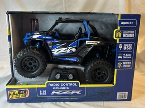 NEW BRIGHT RC 1:14 *POLARIS RZR 2.4 GHZ USB, BLUE - Picture 1 of 6