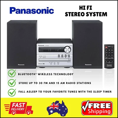 Panasonic Hi Fi Stereo System Radio FM AM Bluetooth CD MP3 USB Sound System NEW - image 1 of 4