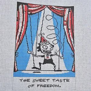 WHIMSICAL NEEDLEPOINT CANVAS: JAMES POLISKY ADAPT SWEET TASTE OF FREEDOM BM - Picture 1 of 2