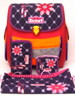 Scout Buddy Schulranzen-Set 4-teilig Tütü Mäppchen Sportbeutel Mädchen Rucksack  - Bild 1 von 4