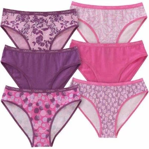 Calvin Klein Girls Graphic Bikini Panty Sz_45514_Solid Pink/Purple - Picture 1 of 1