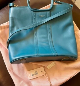Radley Serpentine Medium Handbag Blue Leather BNWT and Dust bag - Picture 1 of 6