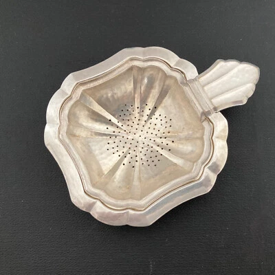 Quist Teesieb mit Fangschale | Art Deco, gepunzt, versilbert | Germany - Bild 1 von 4