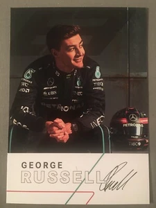 Autogrammkarte *GEORGE RUSSELL* MERCEDES AMG PETRONAS Formel 1 F1 TEAM 2022 RAR! - Bild 1 von 1